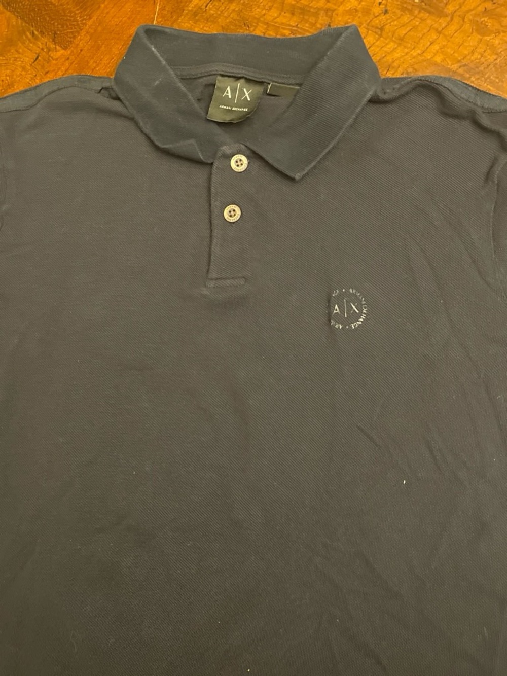 Armani Exchange Men's Dark Navy Polo with Subtle Logo